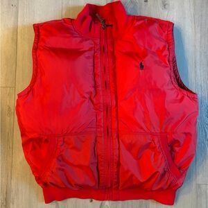 Vintage Polo Ralph Lauren Down Puffer Vest – Red – No Flaws